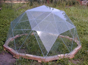 Model af dome drivhus